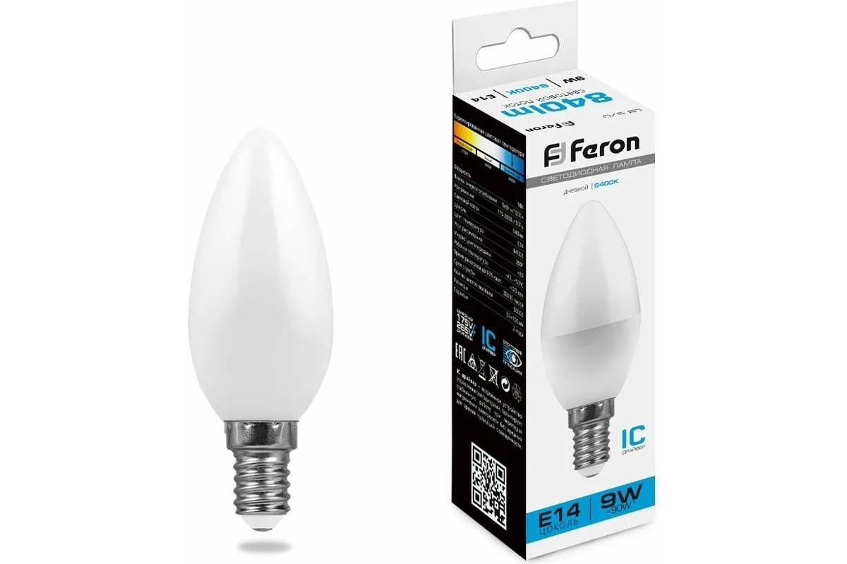 Лампа светодиодная Feron LB-570 9W 230V E14 6400K