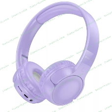 Беспроводные/проводные наушники Borofone BO32 фиолетовый, накладные, Bluetooth + проводной, до 7 ч