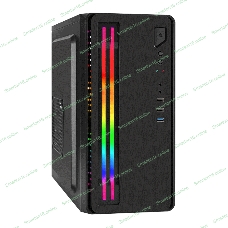 Компьютерный корпус Minitower ExeGate mEVO-7805-XP400 (mATX, БП XP400 с вент. 12см, 2*USB+1*USB 3.0, аудио, черный, с 2*RGb подсветкой)