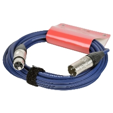 Кабель микрофонный FORCE FMC-05/6 BLXLR (M) - XLR (F), высококачественный балансный, малошумящий с проводниками из безкислородной меди OFC, диаметр 6 мм, профессиональные металлические разъемы, длина 3 м, цвет синий