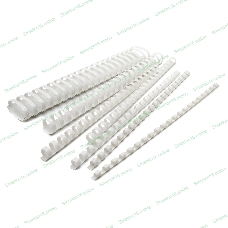 Пружины для переплета пластиковые Silwerhof d=12мм 56-80 лист A4 белый (100 шт) (1373587)