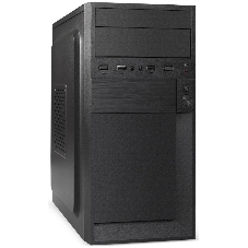 Компьютерный корпус Minitower ExeGate BAA-105-01-UNS450 (mATX, БП UNS450 с вент. 12см, 2*USB, аудио, черный)