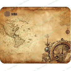 Коврик для мыши Cactus Vintage map 250x200x3мм (CS-MP-D10S)