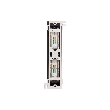 Патч-панель настенная TERACOM PRO Cat.5E неэкранированная UTP 12 портов RJ-45 Dual IDC