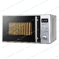 Микроволновая печь Evelux MW 203 X серый, 20 л, 700 Вт, переключатели - кнопки, поворотный механизм