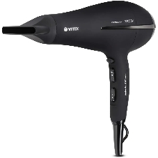 Фен Vitek VT-8222 черный/серебристый, 2200 Вт, ионизация