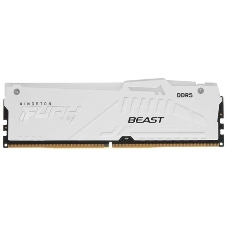 Оперативная память Kingston Fury Beast, DDR5, 16Gb (1x16Gb), 5600MHz, CL40, DIMM, радиатор, RGB, белый