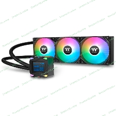 Система жидкостного охлаждения Thermaltake LA360-S ARGB Soc-AM5/AM4/1200/1700/1851 черный 4-pin 38.35dB Al+Cu LCD 360W Ret (CL-W462-PL12SW-A)