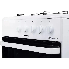 Плита газовая Hansa FCGW510029A белый, конфорок 4 газовых, духовка 53 л, 50 см x 85 см x 57 см