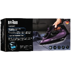 Утюг Braun TexStyle 9 SI9661VI фиолетовый/черный, 3100 Вт, 60 г/мин, 250 г/мин, 330 мл