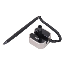 Ручка гелевая Deli E6797black черный, d=0.7мм, черные чернила, на подставке, линия 0.55мм