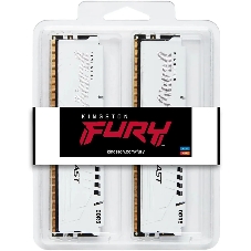 Оперативная память Kingston Fury Beast, DDR5, 64Gb (2x32 GB), 6000 MHz, CL36, DIMM, радиатор, белый