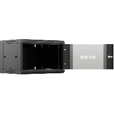 Шкаф коммутационный NTSS (NTSS-W9U6060GS-BL) настенный 9U 570x600мм пер.дв.стекл 60кг черный 22кг