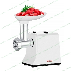 Мясорубка электрическая KELLI KL-5008 черный, 2600 Вт, 1.8 кг/мин, реверс, защита от перегрузки, насадки - 2