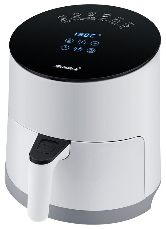 Аэрофритюрница Steba HF 1000 белый/чёрный, 1500 Вт, 3.5 л, 0.5 кг, съёмная чаша, антипригарное покрытие, таймер