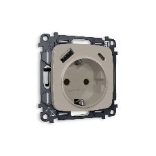 Комплект механизма электрической розетки OMEGA Серо-бежевый матовый 2USB A+C 20W (быстрая зарядка) с/з QUANT (OP3700, VM160) MO370010 Комплект механизма электрической розетки OMEGA Серо-бежевый матовый 2USB A+C 20W (быстрая зарядка) с/з QUANT (OP3700, VM160) MO370010
