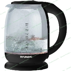 Чайник электрический Hyundai HYK-S3809 1.7 л, 2200 Вт, черный (корпус: стекло)