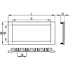 Рамка универсальная DKC F00011G In-Liner Aero 2 модуля, серебристый, RAL 9006
