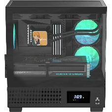 Компьютерный корпус AeroCool/Formula V Line Crystal E1M Black, MATX, USB3.0*2, Switch Display Panel