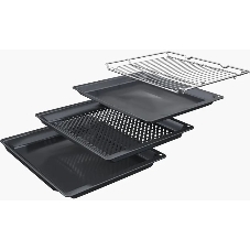 Духовой шкаф Bosch HNG978QB1 Accent line. Serie 8, духовой шкаф с микроволнами и паром, черный, 28 режимов + комбинированные режимы, микроволны до 800 Вт, 4-слойное остекление, 3 цветных текстовых TFT-дисплея 2,5