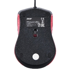 Мышь проводная Acer OMW012 черный/красный, 1200 dpi, USB, кнопки - 3