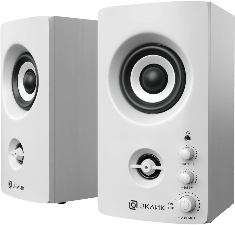 Акустическая система Oklick OK-164 2.0 белый 30Вт