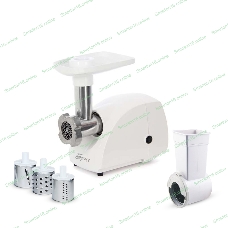 Мясорубка электрическая Аксион Бриз М12.23 белый, 600 Вт, 0.67 кг/мин, защита от перегрузки, насадки - 5