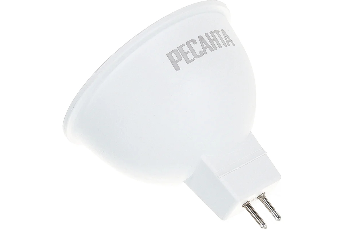 Лампа светодиодная Ресанта LL-R-MR16-7W-230-4K-GU5.3 рефлекторная, 7 Вт, нейтральная, GU5.3