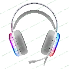 Гарнитура Defender Cyborg белый, проводная, USB, подсветка