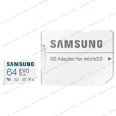 Флеш карта Samsung EVO Plus, microSDXC 64Gb (R/W 160/90 Mb/s, adapter) MB-MC64SA/APC