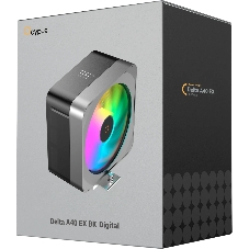 Кулер для процессора Ocypus Delta A40 EX BK Digital, 120мм ARGB FAN, Top Display Panel, 4 HEAT PIPES, 4-PIN PWM, 500-1800 RPM, 29DBA, HYDRO BEARING, LGA115X/1200/1700/18XX, AM4/AM5