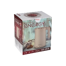 Чайник электрический Energy E-215 1.7л, двойной корпус, бежевый