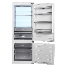Встраиваемый холодильник Maunfeld MBF193NFW1GR Inverter белый двухкамерный 257/84 л морозилка снизу, No Frost