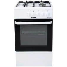 Плита газовая Hansa FCGW510029A белый, конфорок 4 газовых, духовка 53 л, 50 см x 85 см x 57 см