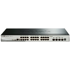 Коммутатор D-Link DGS-1510-28X, 24×1 Гбит/с + 4×10 Гбит/с SFP+, управляемый