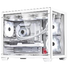 Компьютерный корпус Bloody BD-CC108 белый без БП mATX 9x120мм 2xUSB 3.0 audio bott PSU