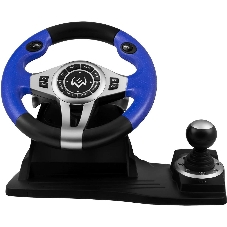 Руль черный SVEN GC-W600 (виброотдача, педали, джойстик, 12 кн., USB)