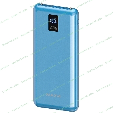 Портативный аккумулятор Maxvi PB10-11 10000 мАч blue 3A, встроенные кабели USB A/Type-C/Lightning