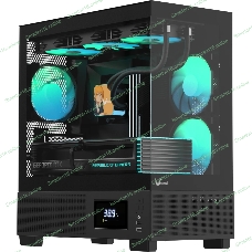 Компьютерный корпус AeroCool/Formula V Line Crystal E1M Black, MATX, USB3.0*2, Switch Display Panel