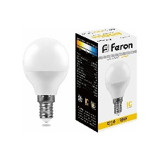 Лампа светодиодная Feron LB-550 9W 230V E14 2700K G45 Лампа светодиодная Feron LB-550 9W 230V E14 2700K G45
