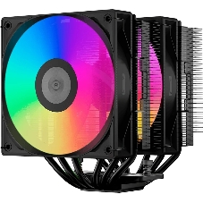 Кулер для процессора/CPU Cooler PCCooler RT620 ARGB BK (250W, 4-pin PWM, 157мм, Al/Cu, 6x6мм, 2x120мм, 73.32CFM, 34.9dBA, 2200RPM, S: 1851/1700/1200/115X, AM5/AM4, черный)