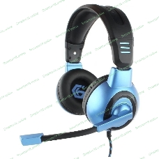 Гарнитура Gembird MHS-G55 черный/синий, проводная