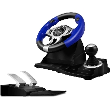 Руль черный SVEN GC-W600 (виброотдача, педали, джойстик, 12 кн., USB)