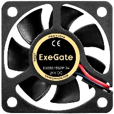 Вентилятор корпусной ExeGate EX05015S2P-24, 50 мм, 7000 об/мин, 32 дБ, 2 pin, без подсветки