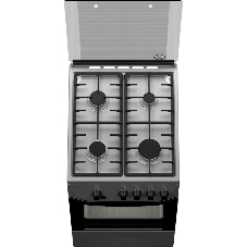 Плита газовая Darina 1D1 GM 241 014 Х нержавеющая сталь/черный, конфорок 4 шт, духовка 50 л, 50 см x 85 см x 60 см