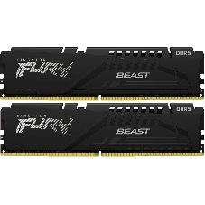 Оперативная память Kingston Fury Beast, DDR5, 64Gb (2x32 GB), 6400 MHz, CL32, DIMM, радиатор, черный