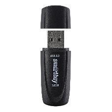 Флешка USB Smartbuy Scout Black (SB032GB3SCK), 32Gb, USB 3.0, R/W 100/40, черный