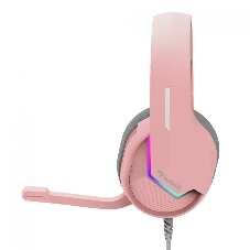Гарнитура Marvo H8618 Tactic 40 розовый, проводная, USB, микрофон с шумоподавлением, RGB-подсветка