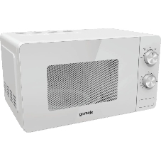 Микроволновая печь Gorenje MO20E1W2 белый, 20 л, 800 Вт, переключатели - поворотный механизм