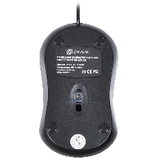 Мышь проводная Oklick 115S черный/красный, 1200 dpi, USB, кнопки - 3